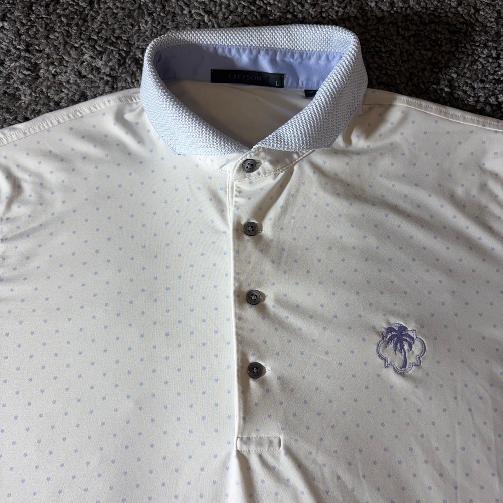 Greyson Polo Shirt Mens L Icon II 2 Performance Breathable Office Casual
